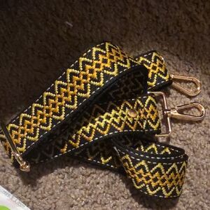 Pom Pom London Yellow Kaladiscope Fabric Purse Strap